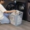 Flexible Plastic Laundry Basket - Square Storage Hamper with Side Handles for Easy Carrying - Versatile Organizer for Laundry, and Household Storage